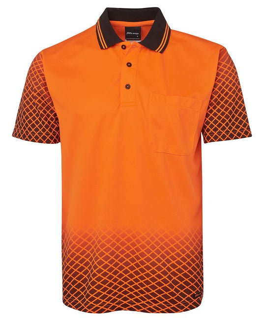 Jb's Hi Vis Net Sub Polo - 6HVNS-O/B-4XL