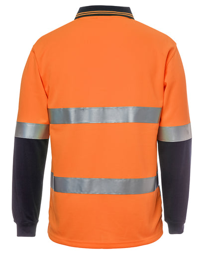 Jb's Hi-Vis L/S (D+N) Traditional Polo - 6HVSL-O/N-4XL