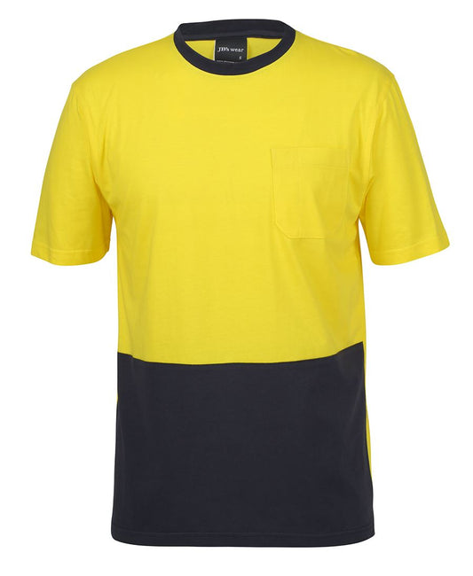 Jb's Hi Vis Crew Neck Cotton T-Shirt - 6HVTC-Y/N-M