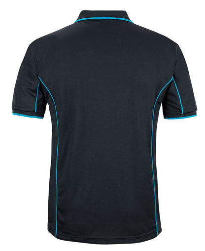 Jb’s Podium S/S Piping Polo - 7PIP-Black/Aqua-2XL