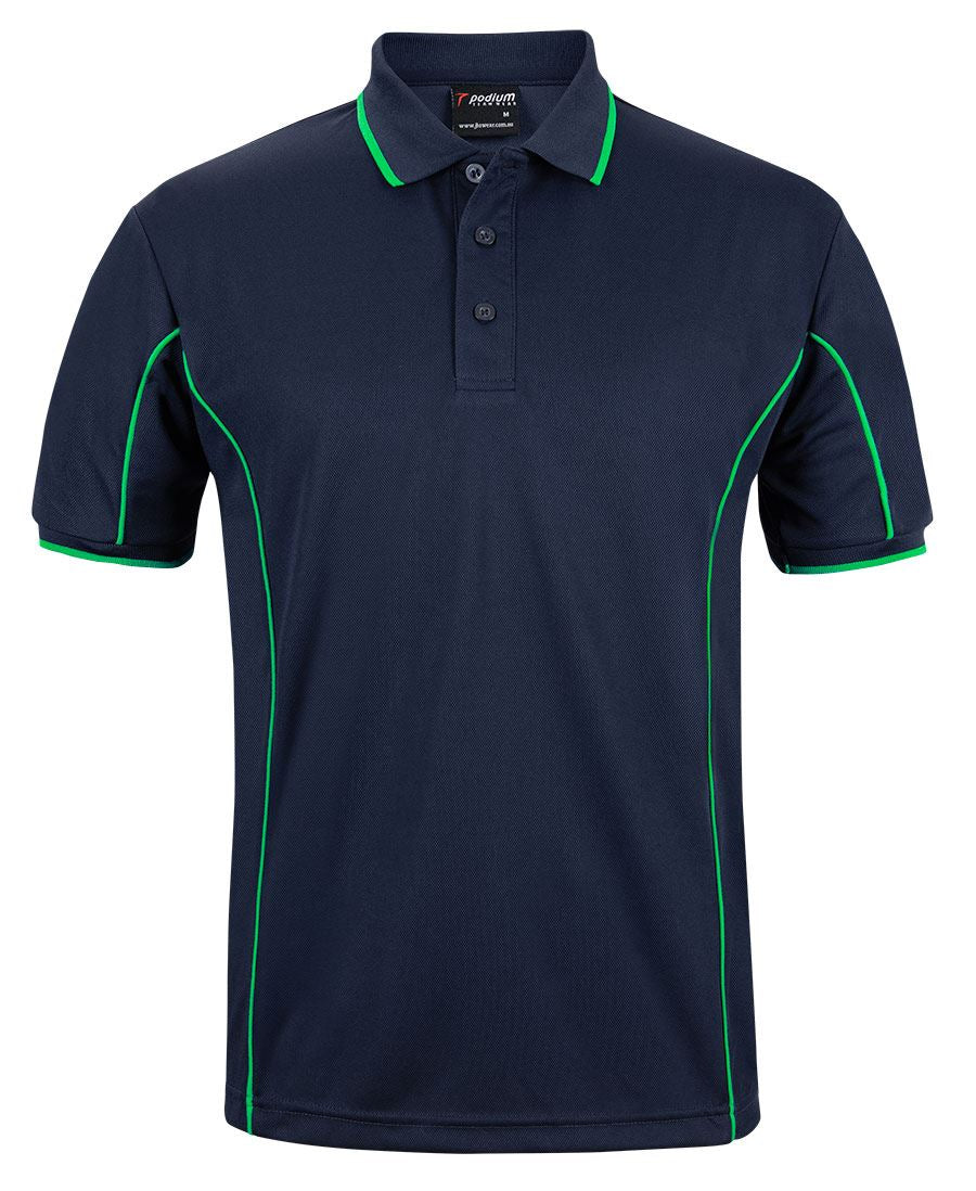 Jb’s Podium S/S Piping Polo - 7PIP-Navy/Green-XL