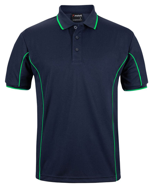 Jb’s Podium S/S Piping Polo - 7PIP-Navy/Green-XL
