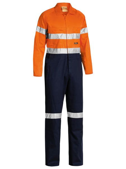 Two Tone Hi Vis Lightweight Coveralls 3M Reflective Tape - BC6719TW-O/N-89L