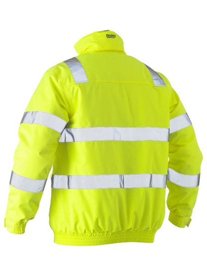 Taped Hi Vis Wet Weather Bomber Jacket - BJ6770T-Yellow-L