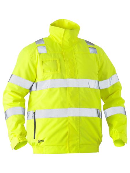 Taped Hi Vis Wet Weather Bomber Jacket - BJ6770T-Yellow-2XL
