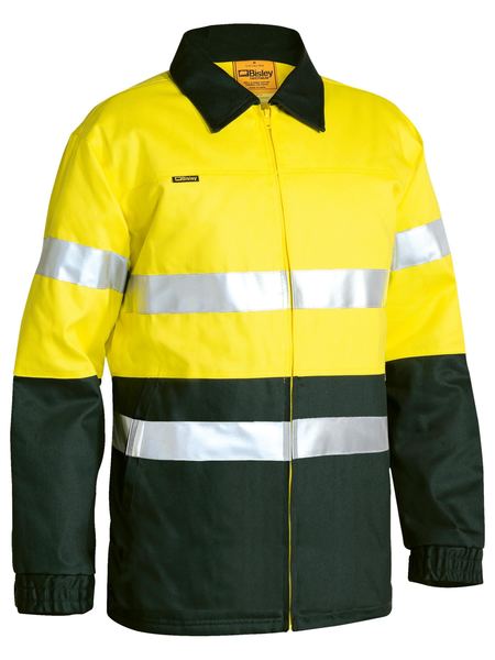 Taped Hi Vis Drill Jacket - BK6710T-Y/N-3XL