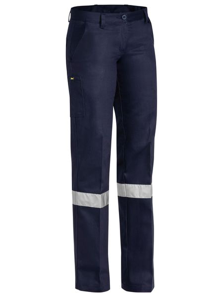 Women's Taped Original Drill Work Pants - BPL6007T-Navy-12