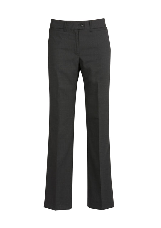 Ladies Classic Flat Front Pant - BS29320-Charcoal-10