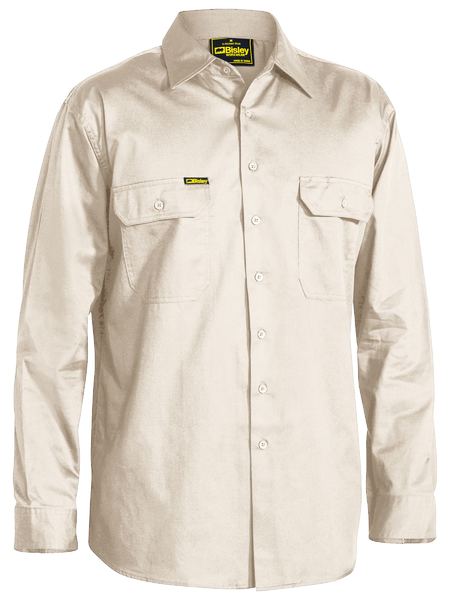Cool Lightweight Drill Shirt - BS6893-Sand-2XL