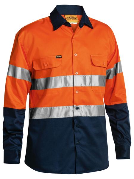 Taped Hi Vis Drill Shirt - BT6456-O/N-M