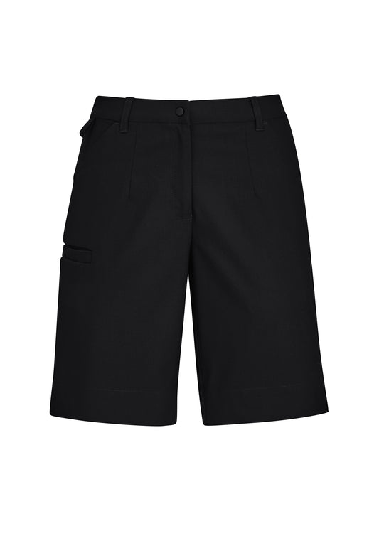 Women's Comfort Waist Cargo Short - CL957LS-Black-12