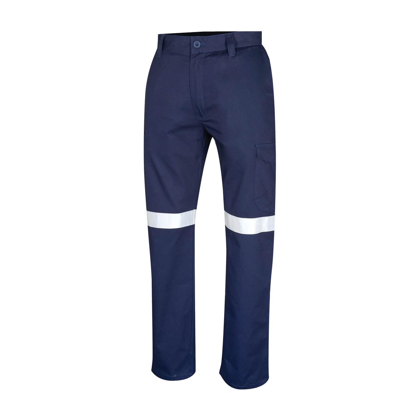Midweight Drill Trouser With Reflective Tape - CT1080T3-Navy-84L