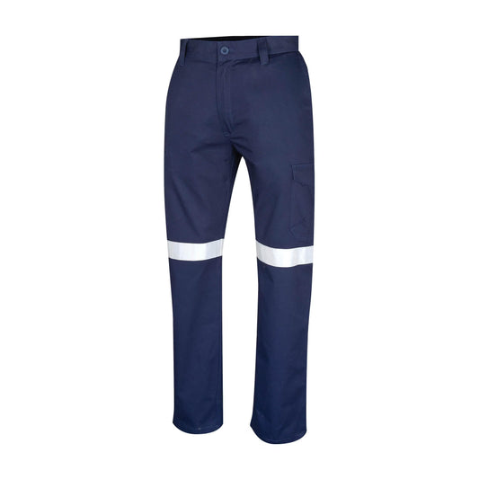 Midweight Drill Trouser With Reflective Tape - CT1080T3-Navy-84L