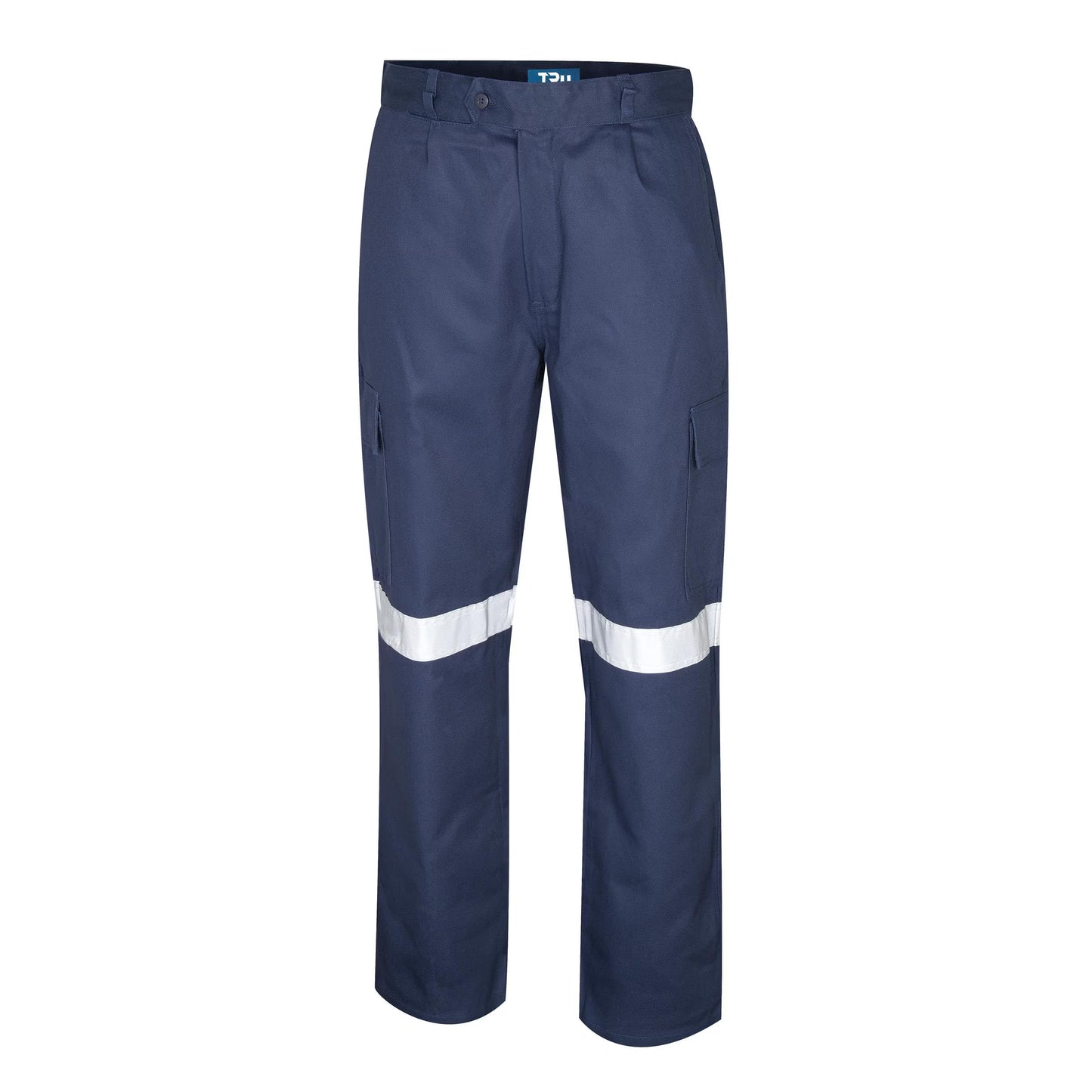 Heavyweight Cotton Cargo Trousers With Reflective Tape - DT1142T-Navy-97R