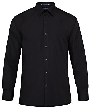Euro Tailored Fit Shirt Poplin Easy Care - E101-Black-42.90