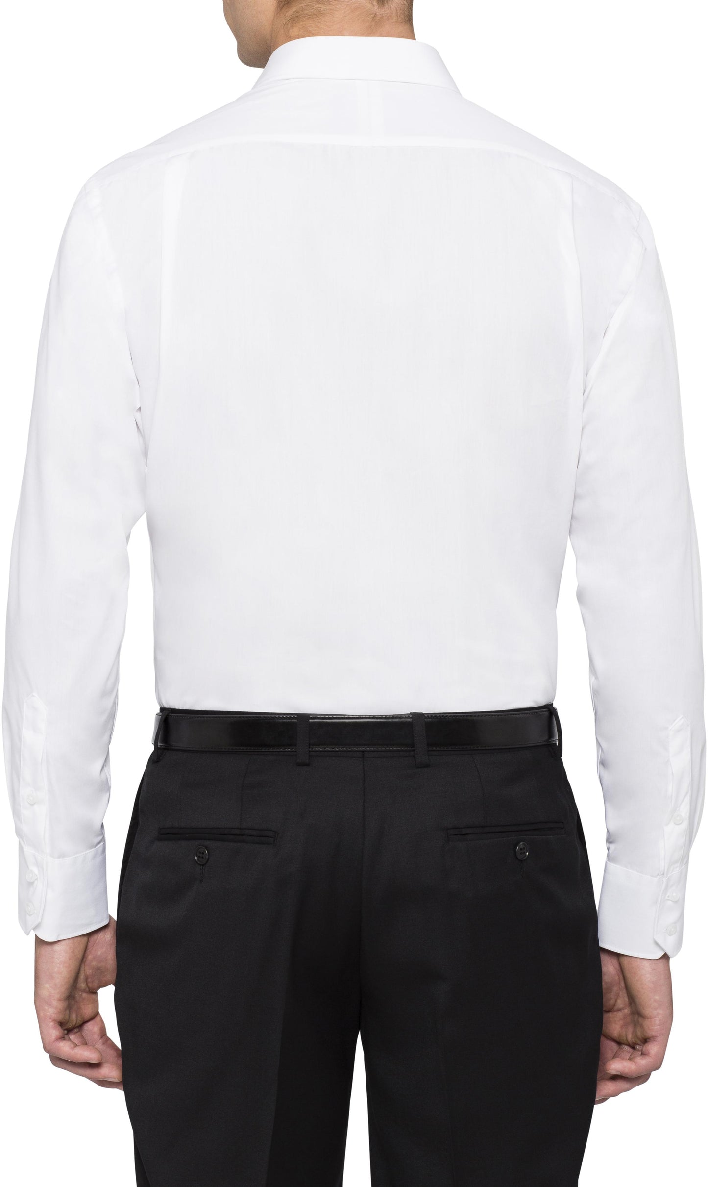 Euro Tailored Fit Shirt Poplin Easy Care - E101-White-42.90