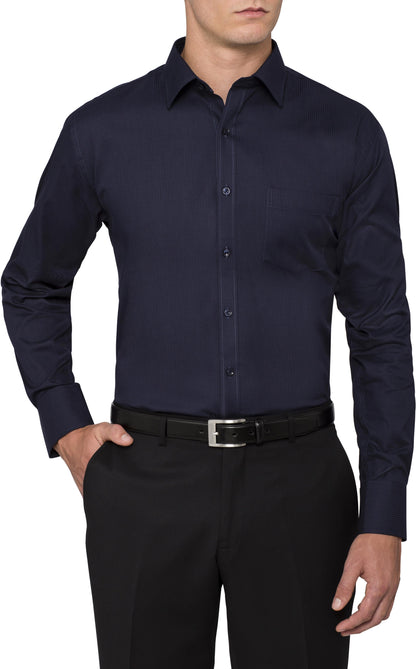 Men's European Tailored Fit Shirt - E148-Navy-38.86