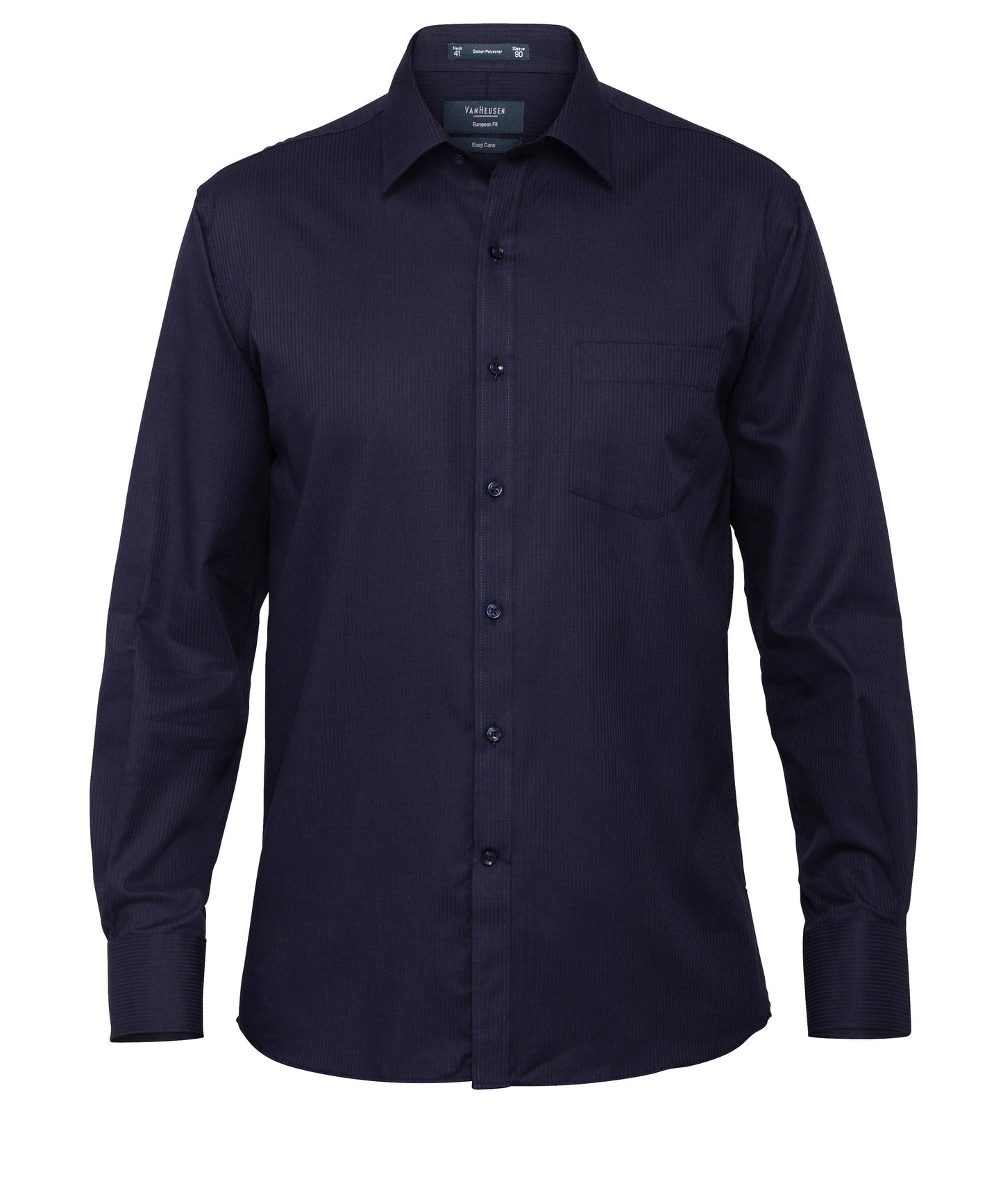 Men's European Tailored Fit Shirt - E148-Navy-48.92