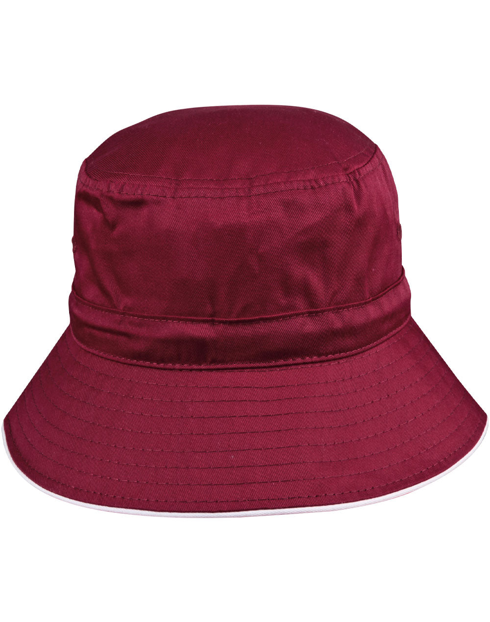 Sandwich Bucket Hat with Toggle - H1033-Maroon White-S/M