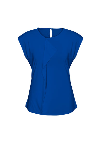 Ladies Mia Pleat Knit Top - K624LS-Electric Blue-20