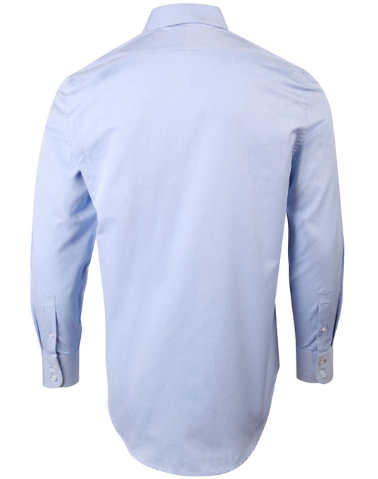 Men's Pinpoint Oxford Long Sleeve Shirt - M7005L-Blue-40