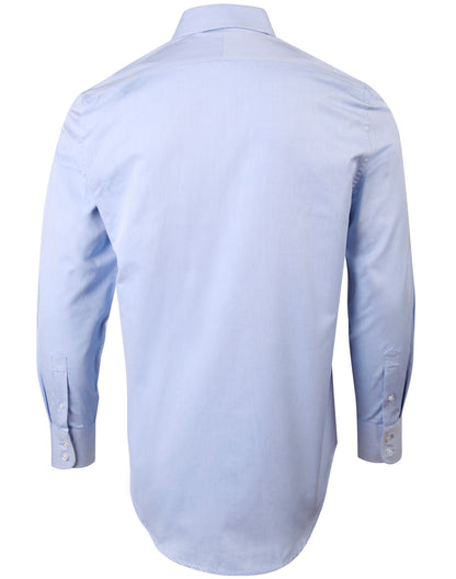 Men's Pinpoint Oxford Long Sleeve Shirt - M7005L-Blue-38