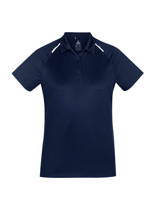 Women's Academy Short Sleeve Polo - P012LS-Navy/White-8