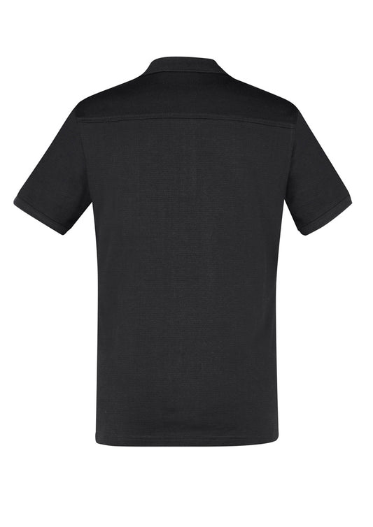 Men's Aston Short Sleeve Polo - P106MS-Black/Silver Grey-XL
