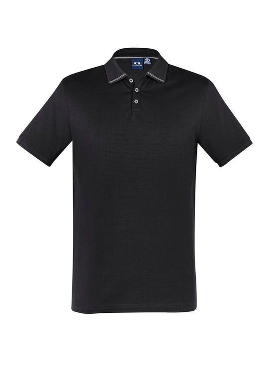Men's Aston Short Sleeve Polo - P106MS-Black/Silver Grey-XL