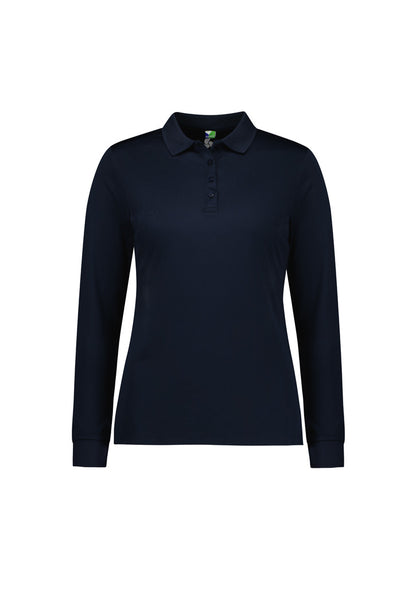 Women's Action Long Sleeve Polo - P206LL-Navy-10