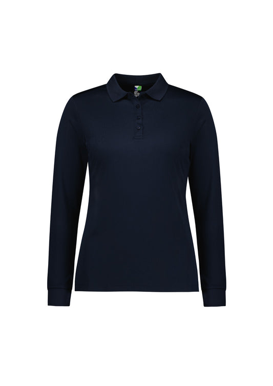 Women's Action Long Sleeve Polo - P206LL-Navy-10