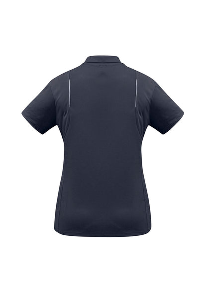 Women's United Short Sleeve Polo - P244LS-Navy/White-10