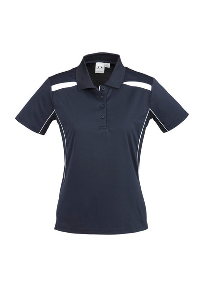 Women's United Short Sleeve Polo - P244LS-Navy/White-10