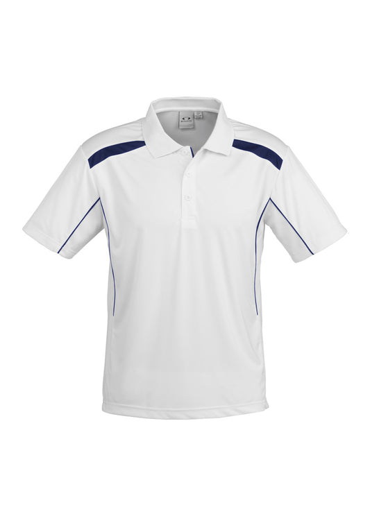 Men's United Short Sleeve Polo - P244MS-White/Navy-2XL