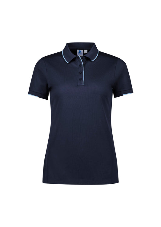 Women's Focus Short Sleeve Polo - P313LS-Navy/Sky-14