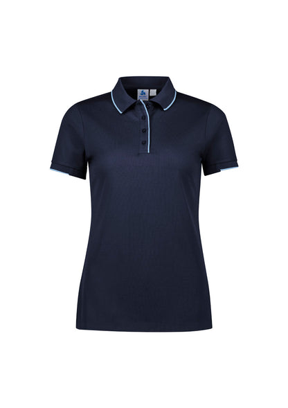 Women's Focus Short Sleeve Polo - P313LS-Navy/Sky-18