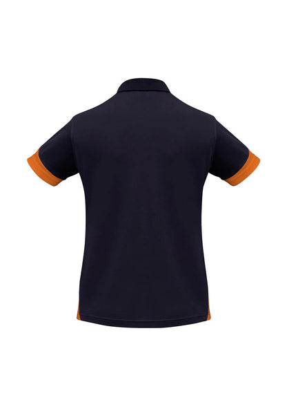 Women's Talon Short Sleeve Polo - P401LS-Navy/Orange-12