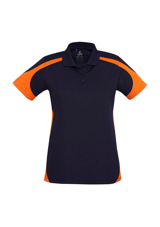 Women's Talon Short Sleeve Polo - P401LS-Navy/Orange-12