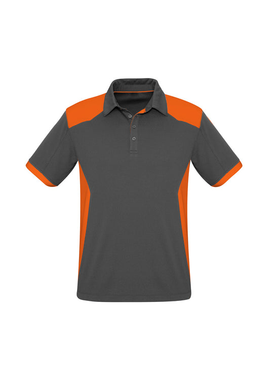Mens Rival Polo - P705MS-Grey/Orange-2XL