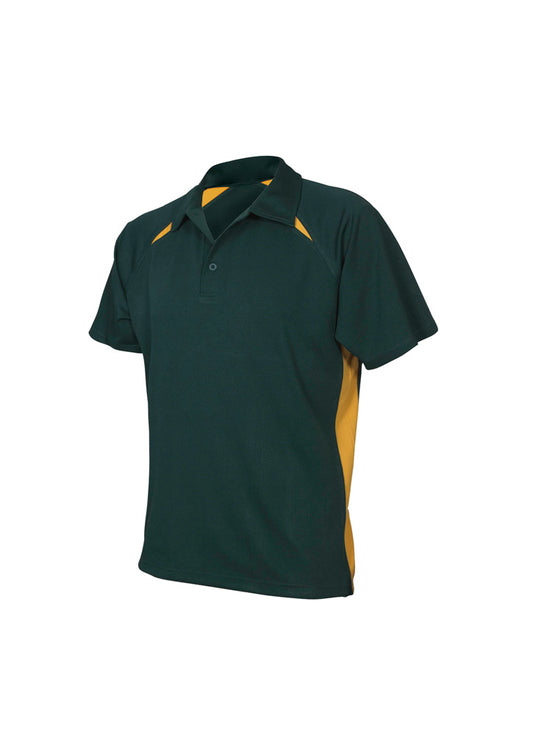 Mens Splice Polo - P7700-Forest/Gold-5XL