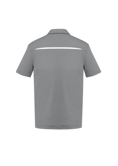 Men's Sonar Short Sleeve Polo - P901MS-Silver/White-L