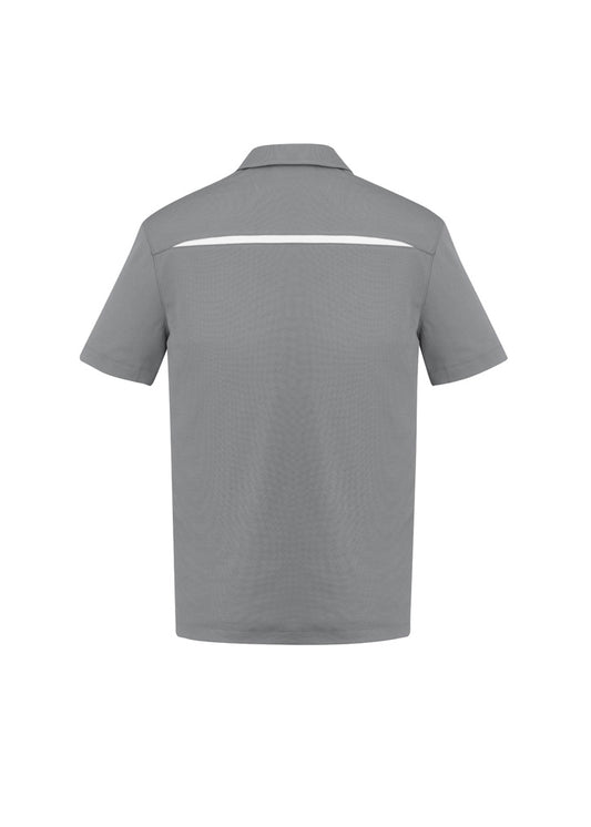 Men's Sonar Short Sleeve Polo - P901MS-Silver/White-L