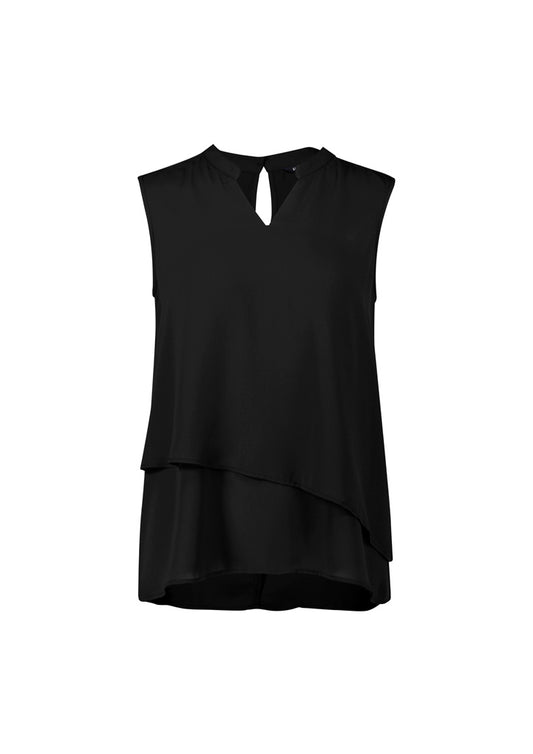 Women's Seville Sleeveless Layered Blouse - RB260LN-Black-14