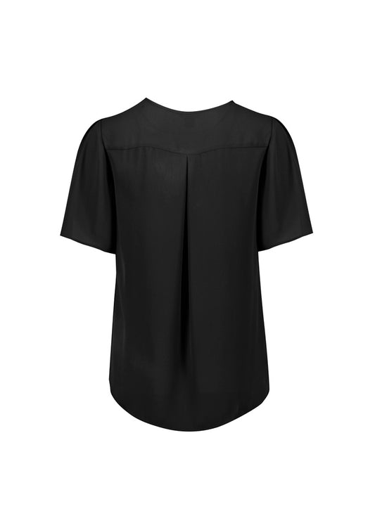 Women's Vienna Short Sleeve Blouse - RB261LS-Navy-10