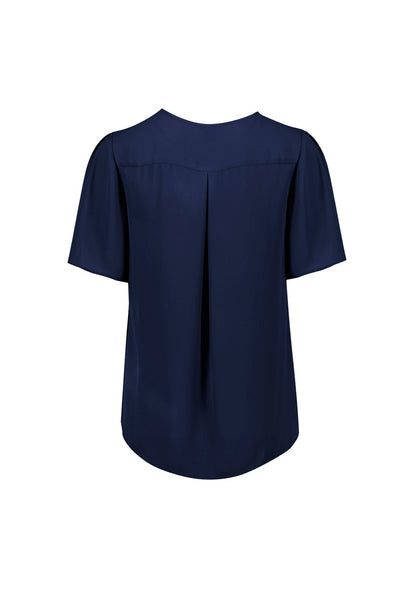 Women's Vienna Short Sleeve Blouse - RB261LS-Navy-10