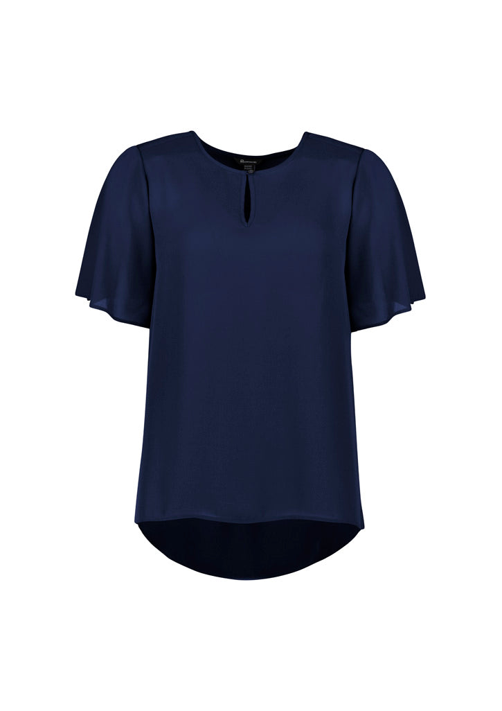 Women's Vienna Short Sleeve Blouse - RB261LS-Navy-10