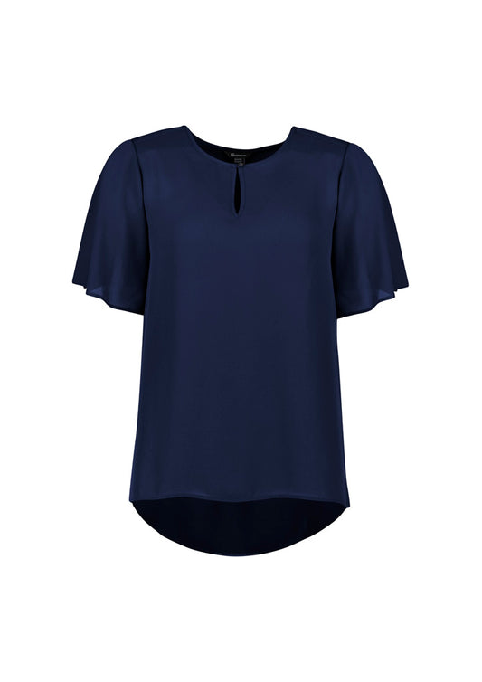 Women's Vienna Short Sleeve Blouse - RB261LS-Navy-10