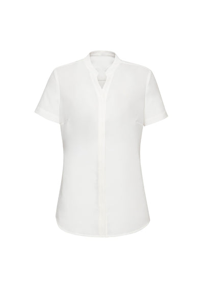 Women's Juliette Short Sleeve Blouse - RB977LS-Ivory-14