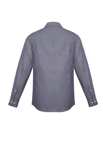 Men's Charlie Classic Fit Long Sleeve Shirt - RS968ML-Navy Chambray-4XL