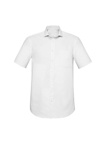 Mens Charlie Classic Fit Short Sleeve Shirt - RS968MS-White-L